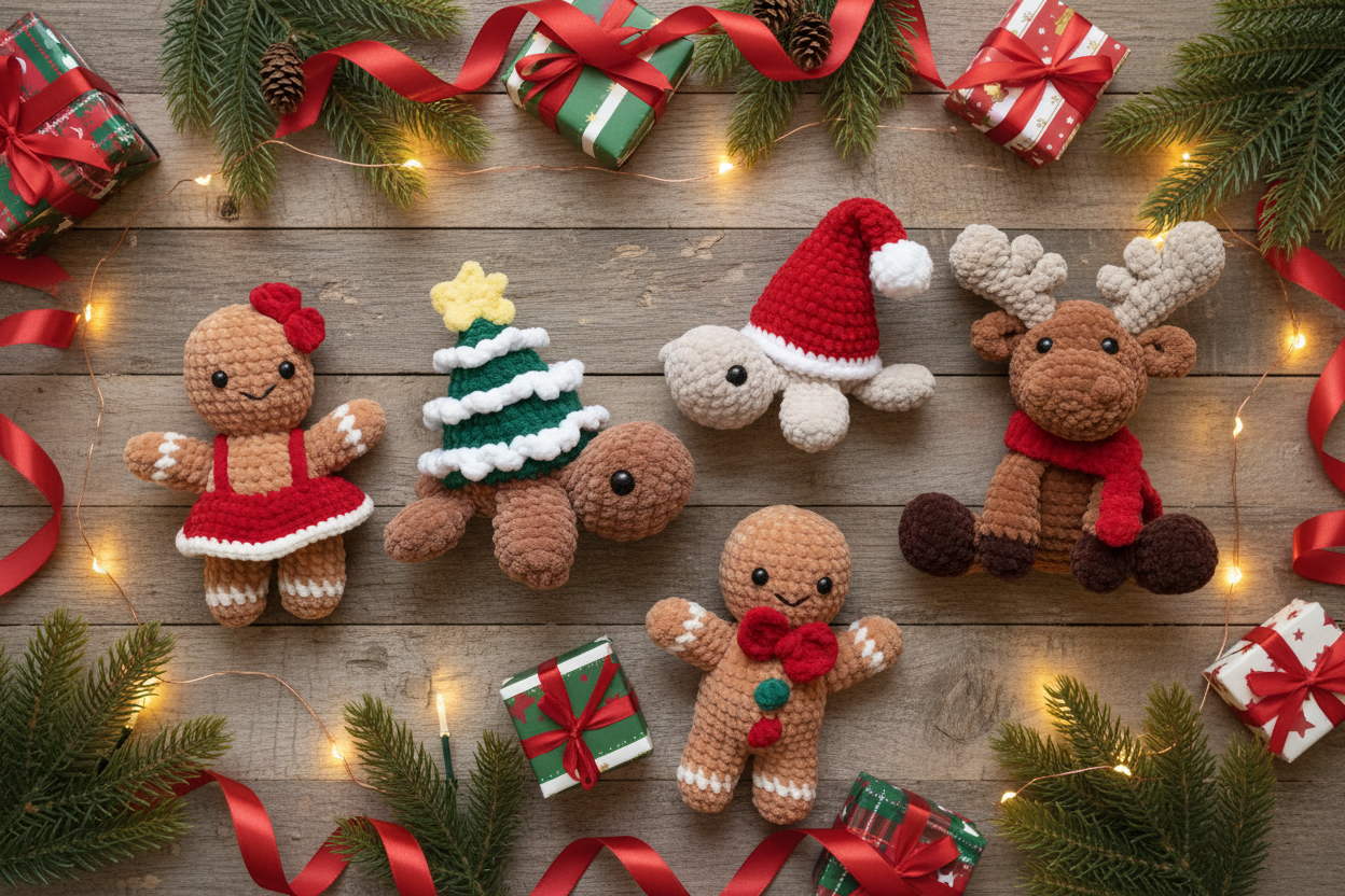Christmas Adventure: Holiday Amigurumi Crochet Pattern Bundle (Set of 5 PDFs)