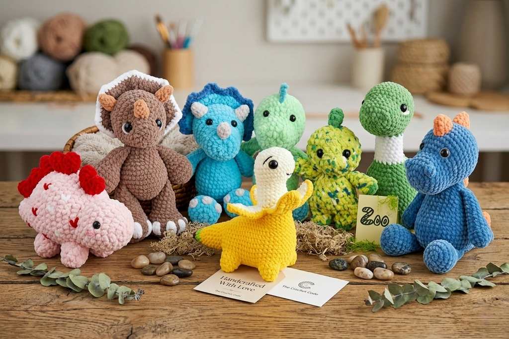 Jurassic Friends: Dino Amigurumi Crochet Pattern Bundle (Set of 7 PDFs)